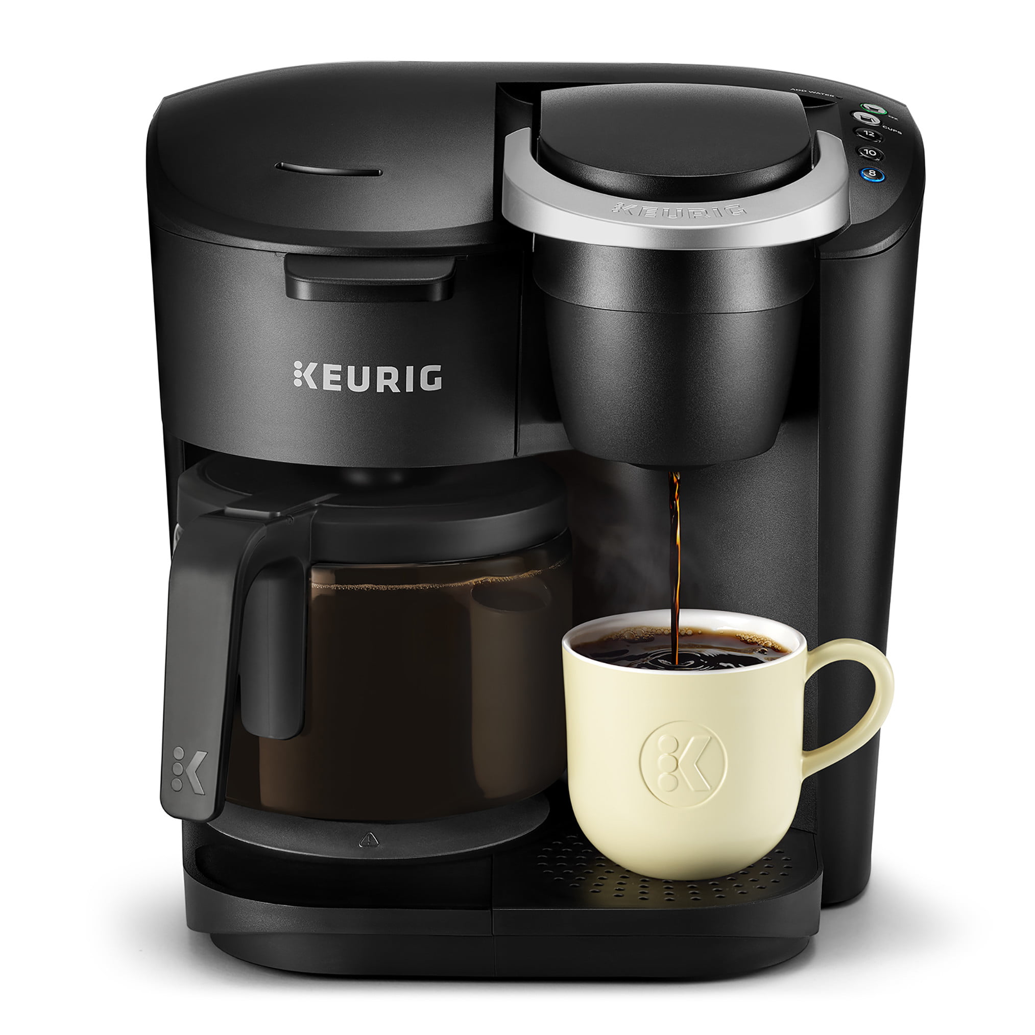 K-Duo Essentials Single Serve K-Cup Pod & Carafe Coffee Maker, Black